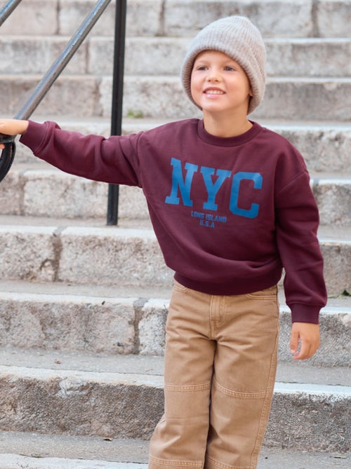 Sudadera ancha con estampado - Kiabi