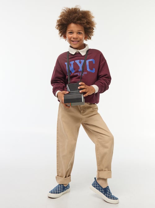 Sudadera ancha con estampado - Kiabi