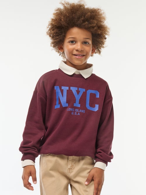 Sudadera ancha con estampado - Kiabi