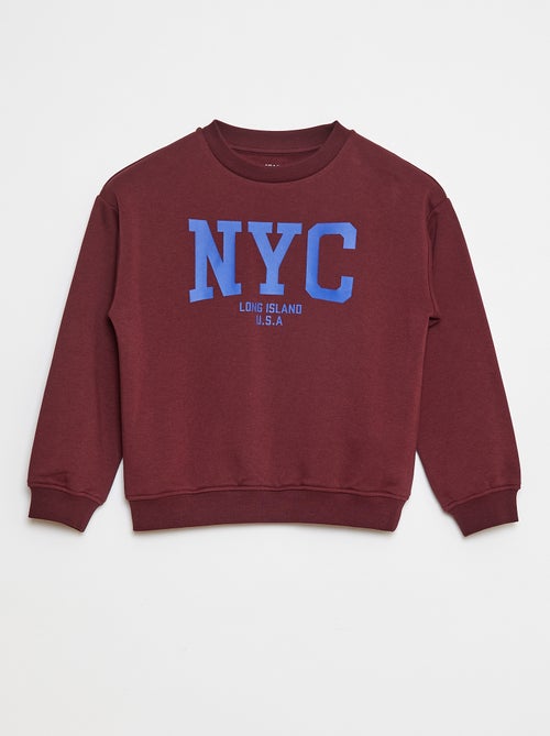 Sudadera ancha con estampado - Kiabi