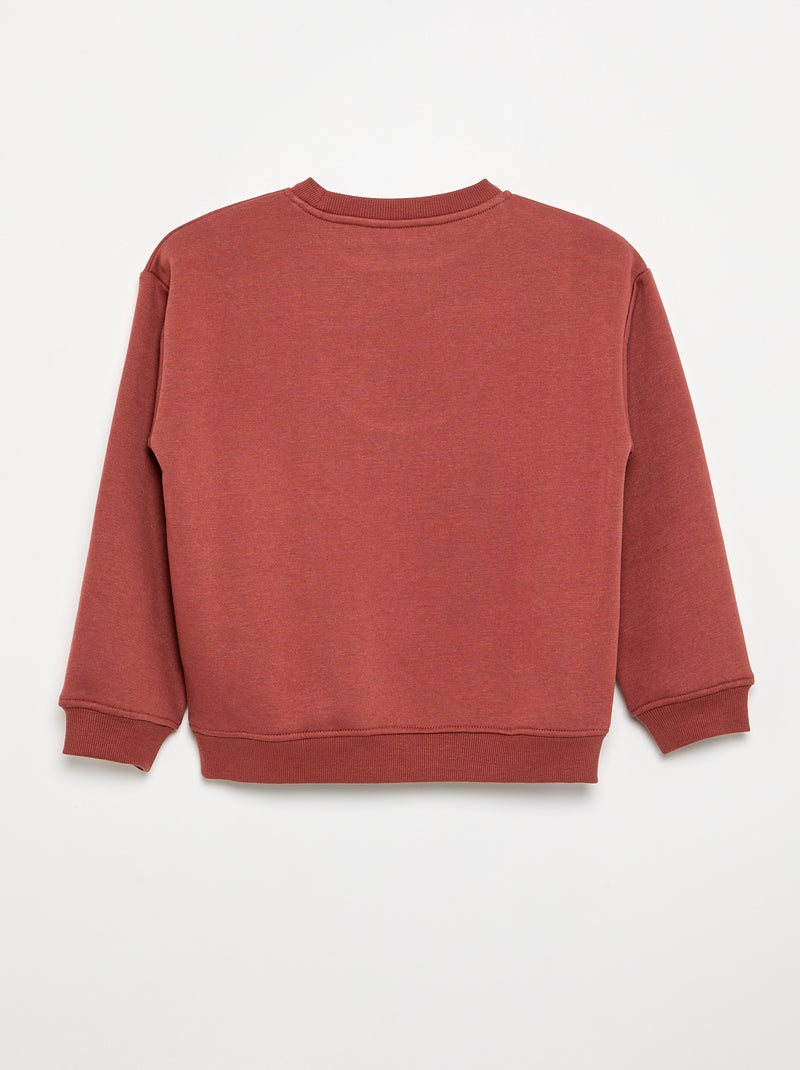 Sudadera ancha con estampado Marron - Kiabi