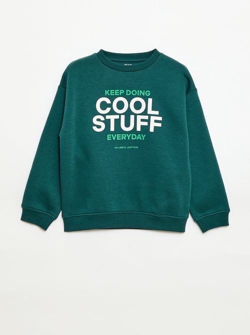 Sudadera ancha con estampado - Kiabi