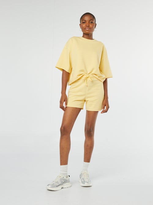 Sudadera ancha de manga corta - Kiabi