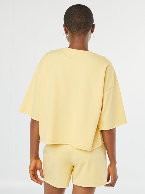 Sudadera ancha de manga corta - Kiabi