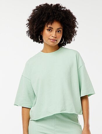 Sudadera ancha de manga corta
