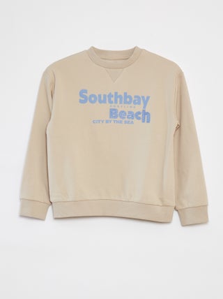 Sudadera ancha de manga larga con estampado
