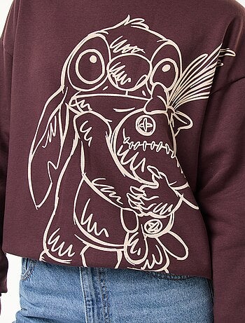 Sudadera ancha estampada 'Stitch'