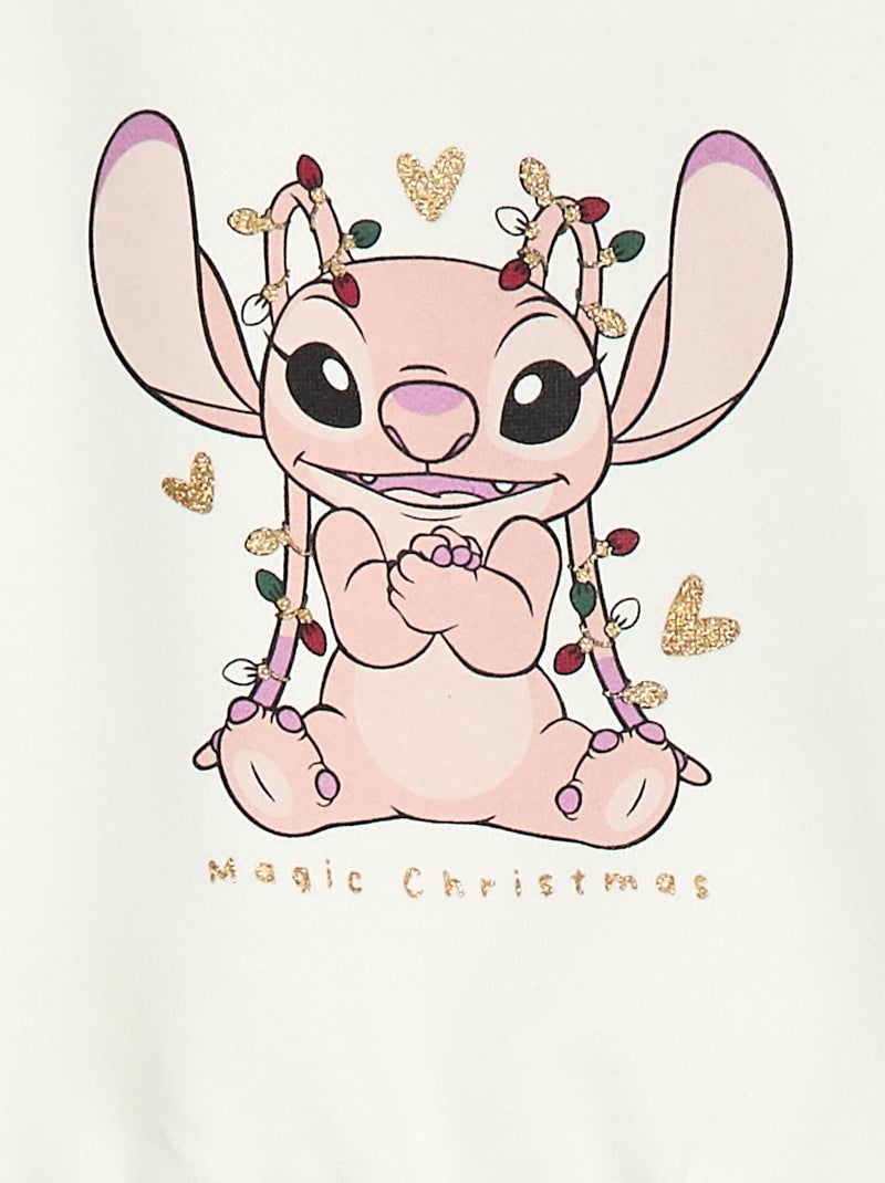 Sudadera animada fantasía 'Disney' 'Angel' en algodón Blanco - Kiabi