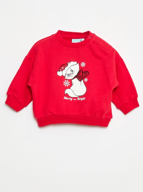 Sudadera animada fantasía 'Disney' 'Marie' de algodón - Kiabi