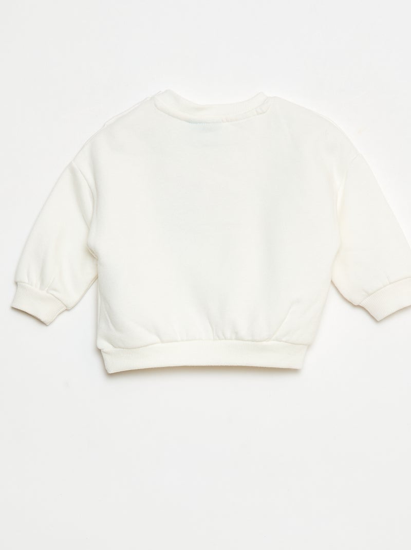 Sudadera animada fantasía 'Disney' 'Princesas' en algodón Blanco - Kiabi