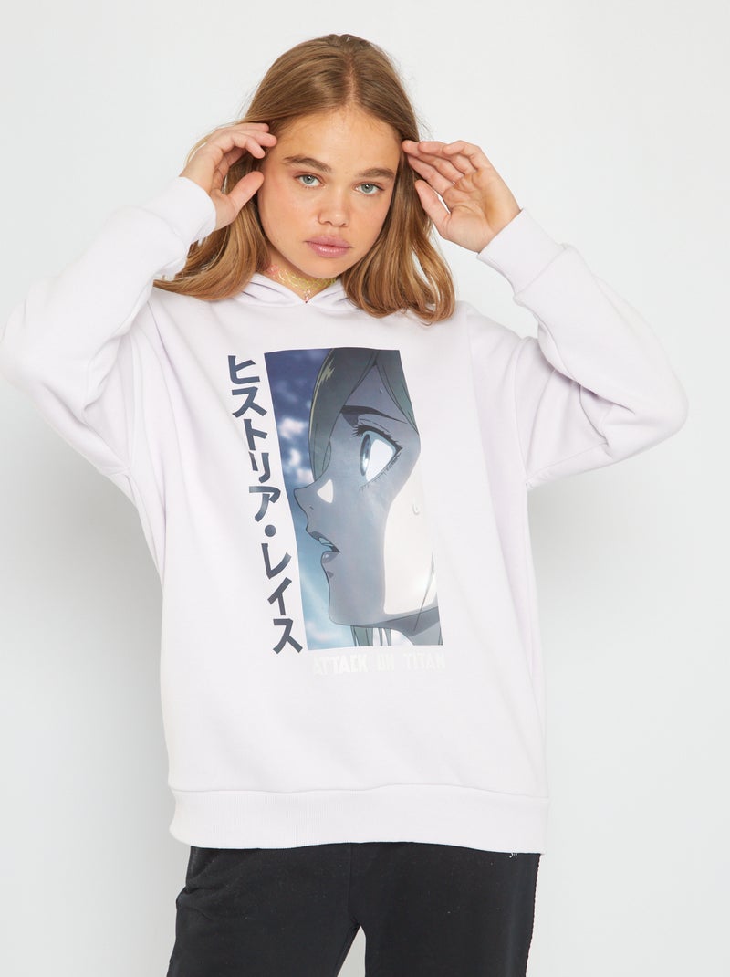 Sudadera 'Ataque a los Titanes' malva - Kiabi
