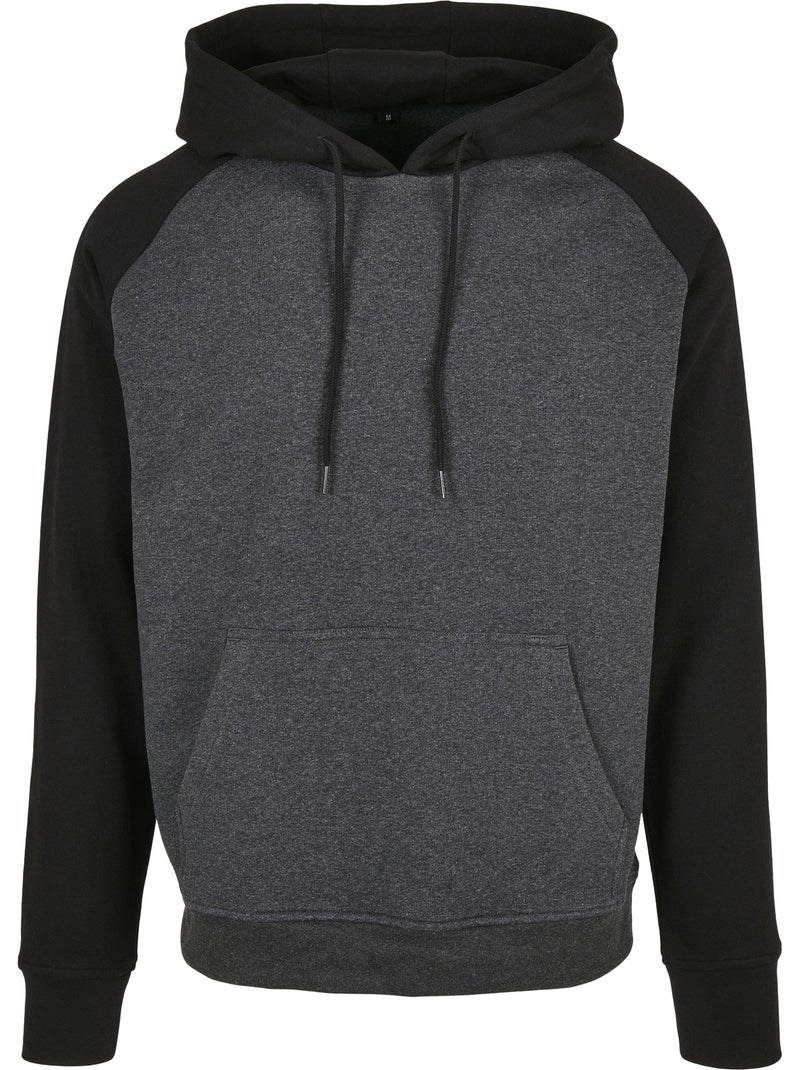 Sudadera basic raglan para hombre - build your brand Azul marino - Kiabi