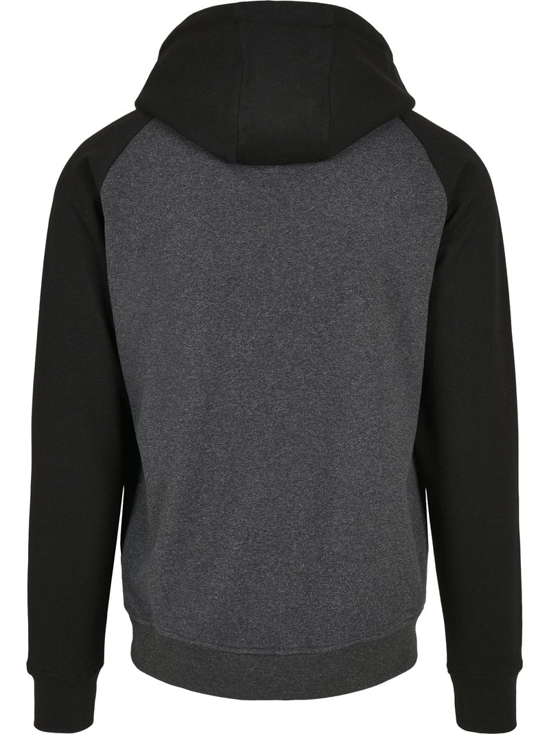 Sudadera basic raglan para hombre - build your brand Azul marino - Kiabi