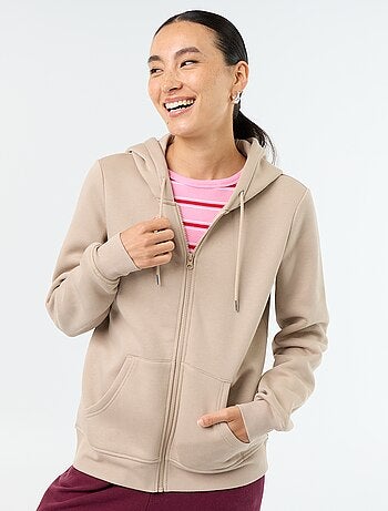 Sudadera con cremallera y capucha básica