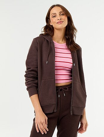 Sudadera con cremallera y capucha básica