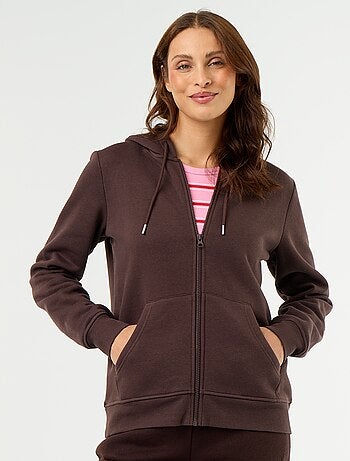 Sudadera con cremallera y capucha básica
