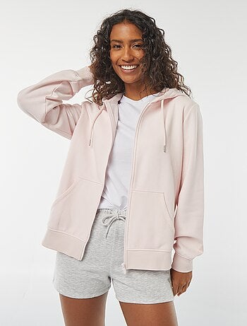 Sudadera básica con cremallera y capucha