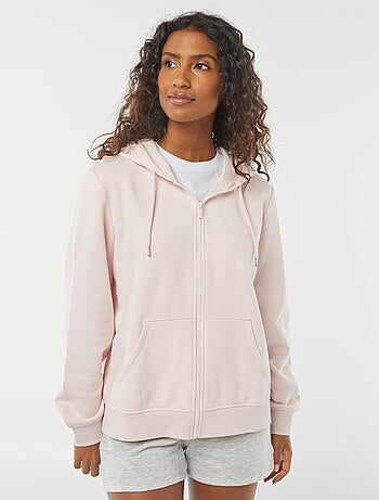 Sudadera básica con cremallera y capucha
