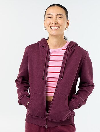 Sudadera con cremallera y capucha básica