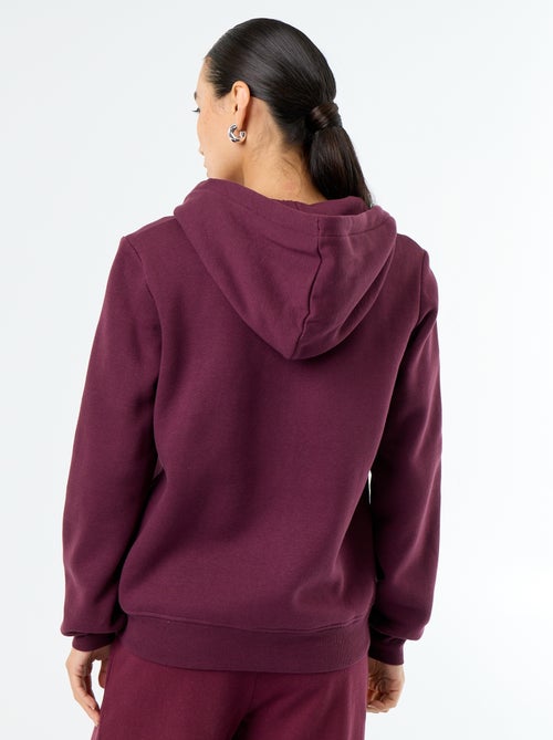 Sudadera básica con cremallera y capucha - Kiabi Sudadera básica con cremallera y capucha - Kiabi