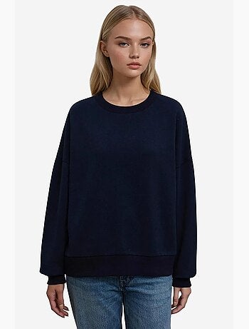 Sudadera básica de cuello redondo de gran tamaño hiccup