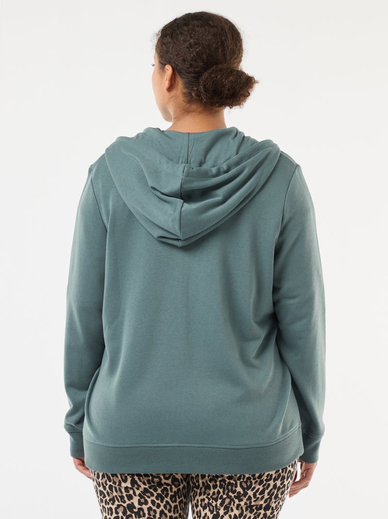 Sudadera básica de felpa Azul - Kiabi