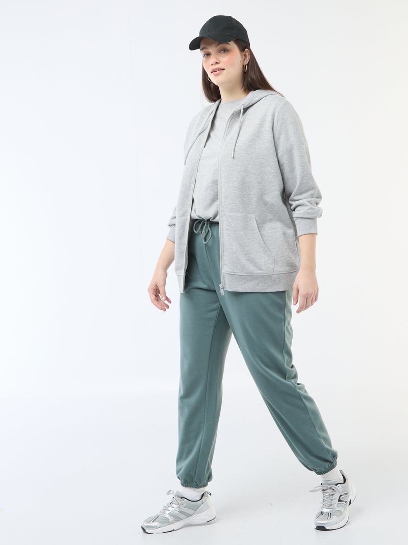 Sudadera básica de felpa Gris - Kiabi