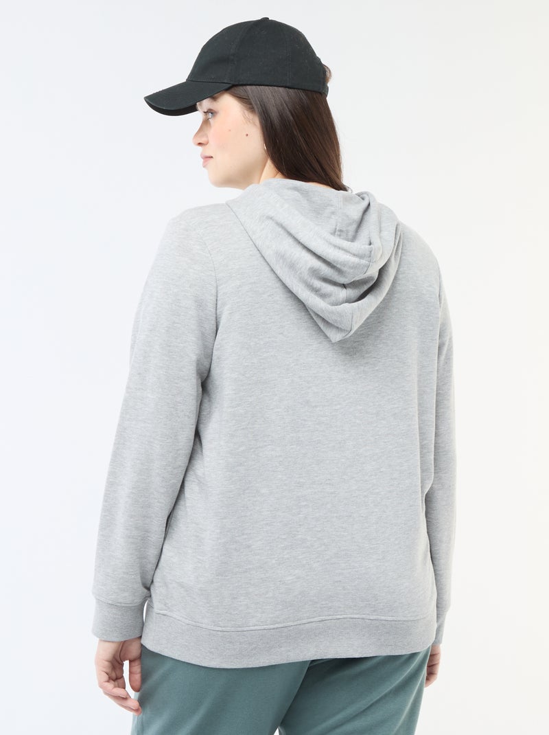 Sudadera básica de felpa Gris - Kiabi