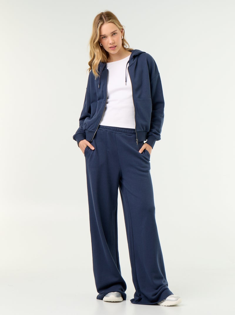 Sudadera básica de felpa ligera Azul - Kiabi