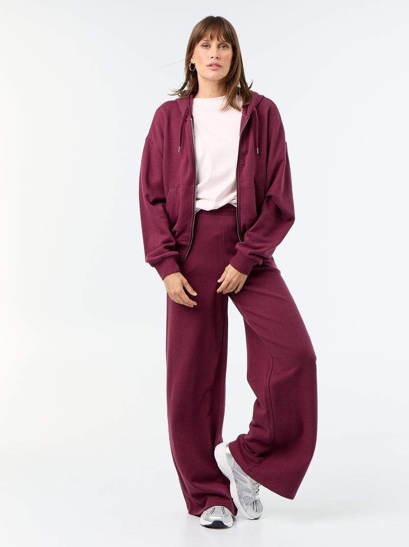 Sudadera básica de felpa ligera Rosa - Kiabi