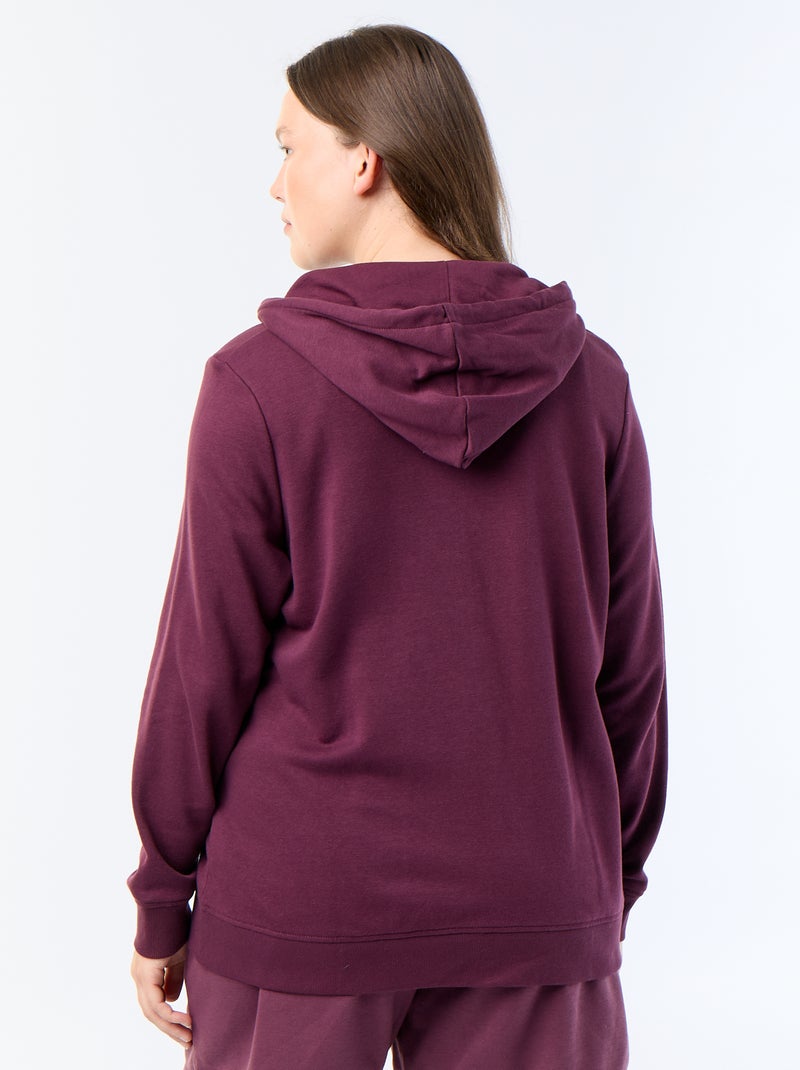 Sudadera básica de felpa Rosa - Kiabi