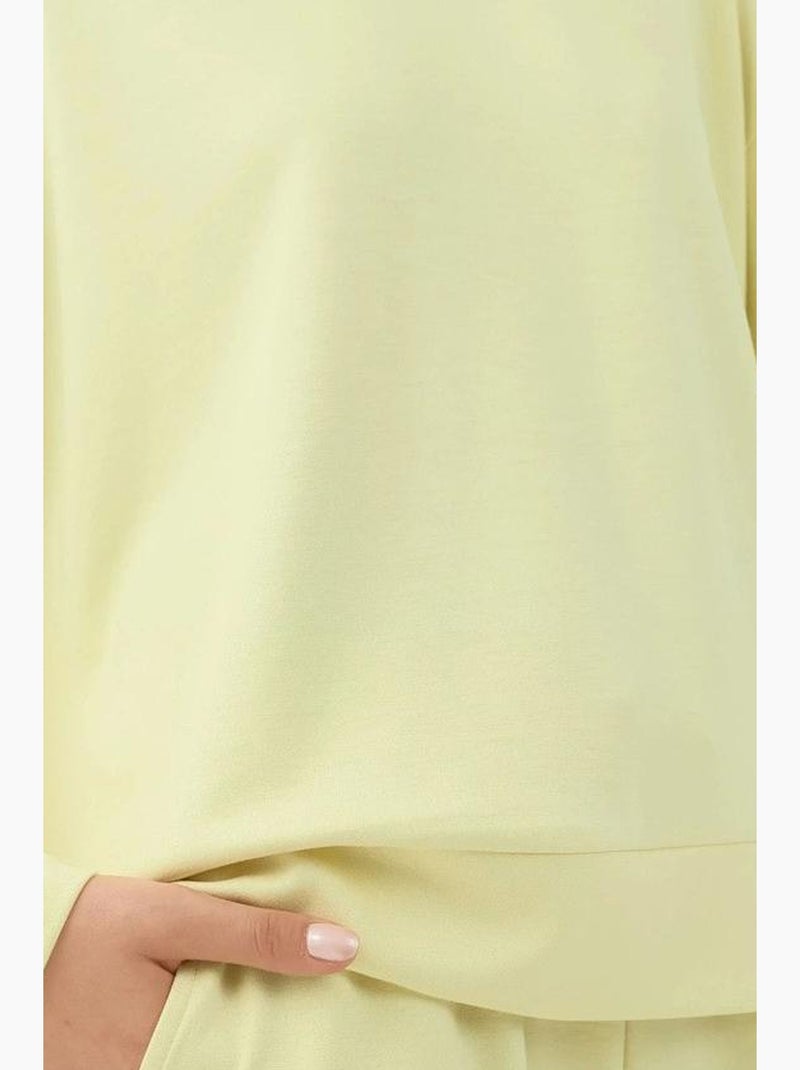 Sudadera básica de tacto suave hiccup Amarillo limón - Kiabi