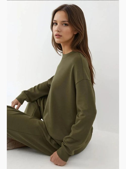 Sudadera básica de tacto suave hiccup - Kiabi Sudadera básica de tacto suave hiccup - Kiabi