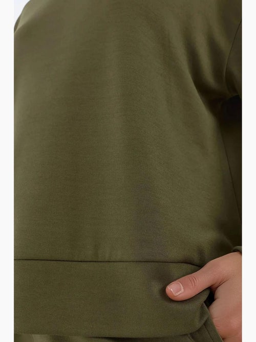 Sudadera básica de tacto suave hiccup - Kiabi Sudadera básica de tacto suave hiccup - Kiabi