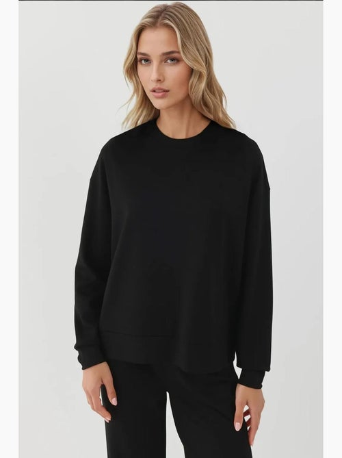 Sudadera básica de tacto suave hiccup - Kiabi Sudadera básica de tacto suave hiccup - Kiabi