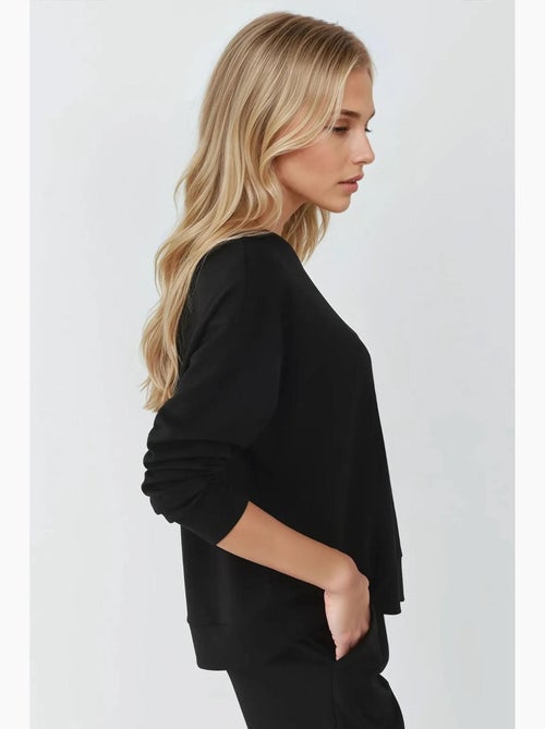 Sudadera básica de tacto suave hiccup - Kiabi Sudadera básica de tacto suave hiccup - Kiabi