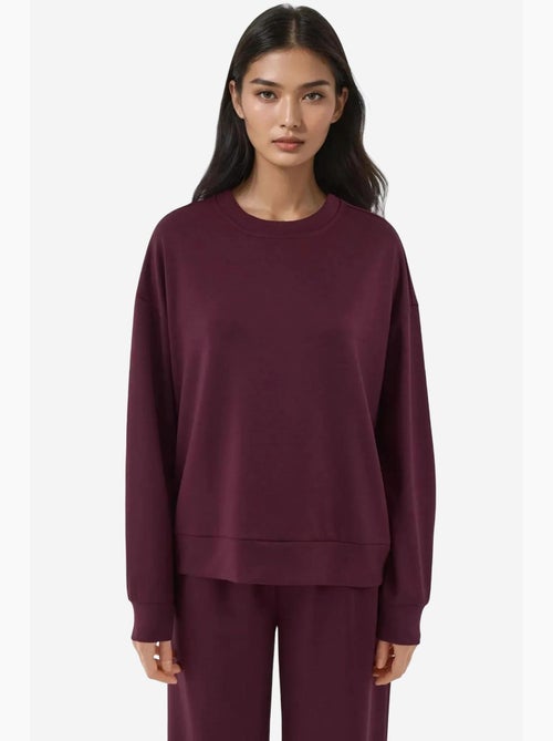 Sudadera básica de tacto suave hiccup - Kiabi Sudadera básica de tacto suave hiccup - Kiabi