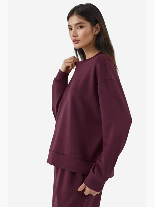 Sudadera básica de tacto suave hiccup - Kiabi Sudadera básica de tacto suave hiccup - Kiabi