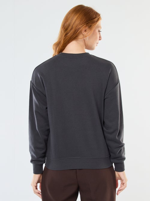 Sudadera básica en felpa francesa - Kiabi