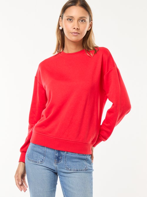 Sudadera básica en felpa francesa - Kiabi