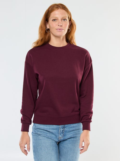 Sudadera básica en felpa francesa - Kiabi