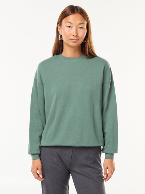 Sudadera básica en felpa francesa - Kiabi