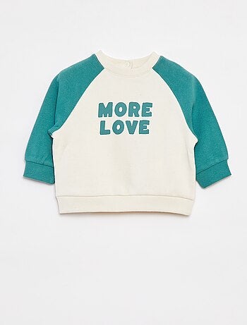 Sudadera bicolor con mensaje