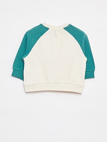 Sudadera bicolor con mensaje