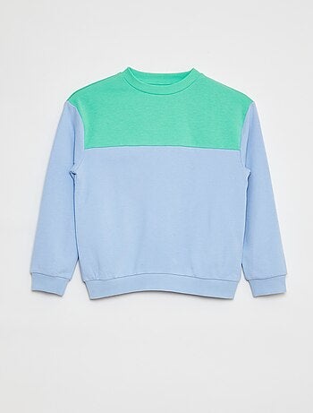 Sudadera bicolor de manga larga