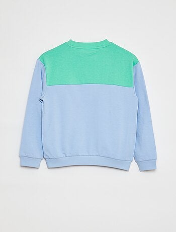 Sudadera bicolor de manga larga