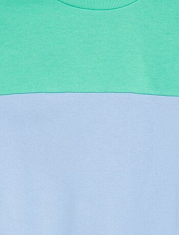 Sudadera bicolor de manga larga