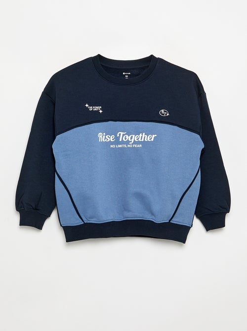 Sudadera bicolor de manga larga - Kiabi
