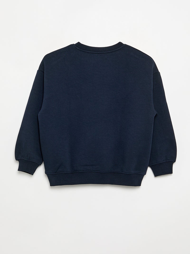 Sudadera bicolor de manga larga Azul - Kiabi