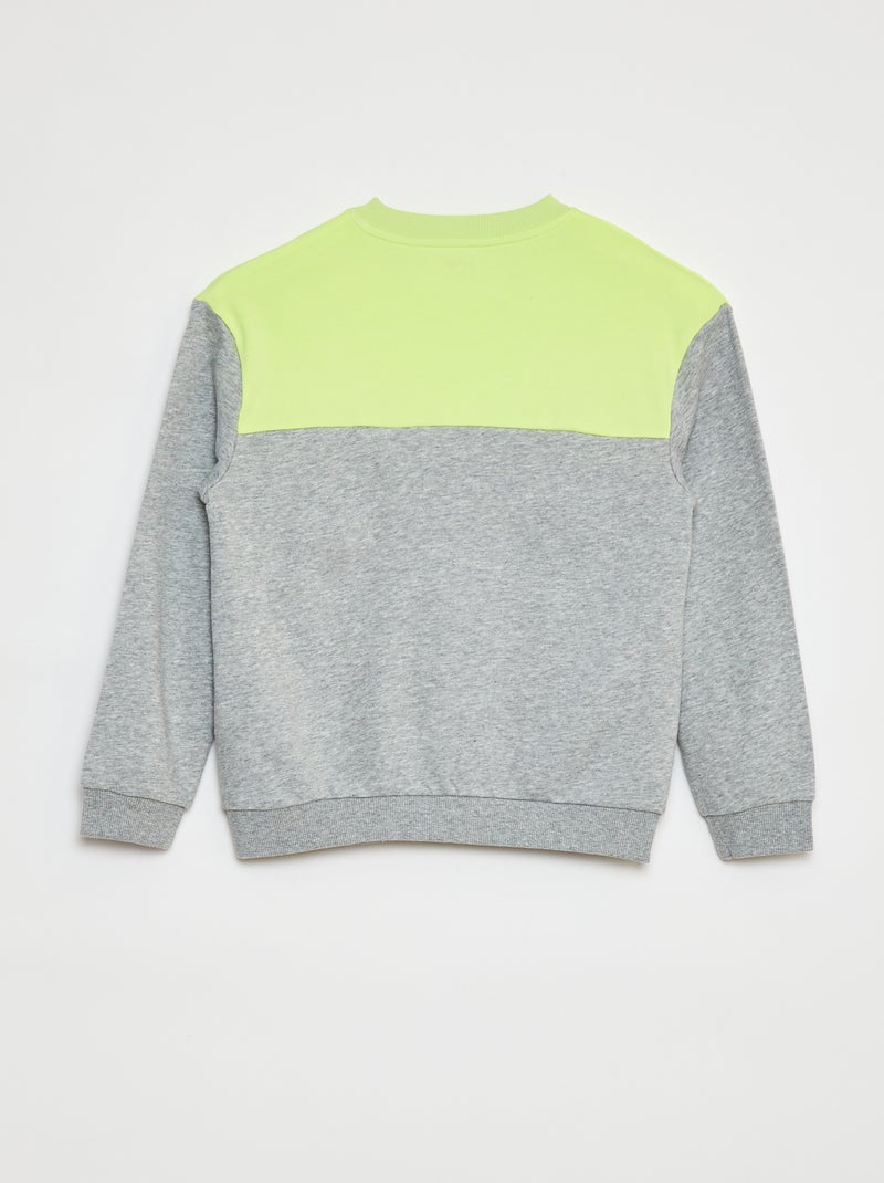 Sudadera bicolor de manga larga GRIS - Kiabi